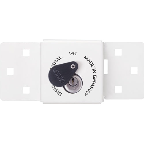 ABUS 141/200 Hasp with Integrated Padlock-ABUS-White-141/200BWhite