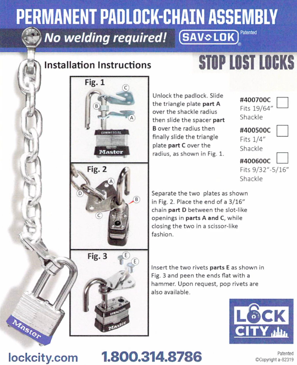 400500 1/4" SavLok®